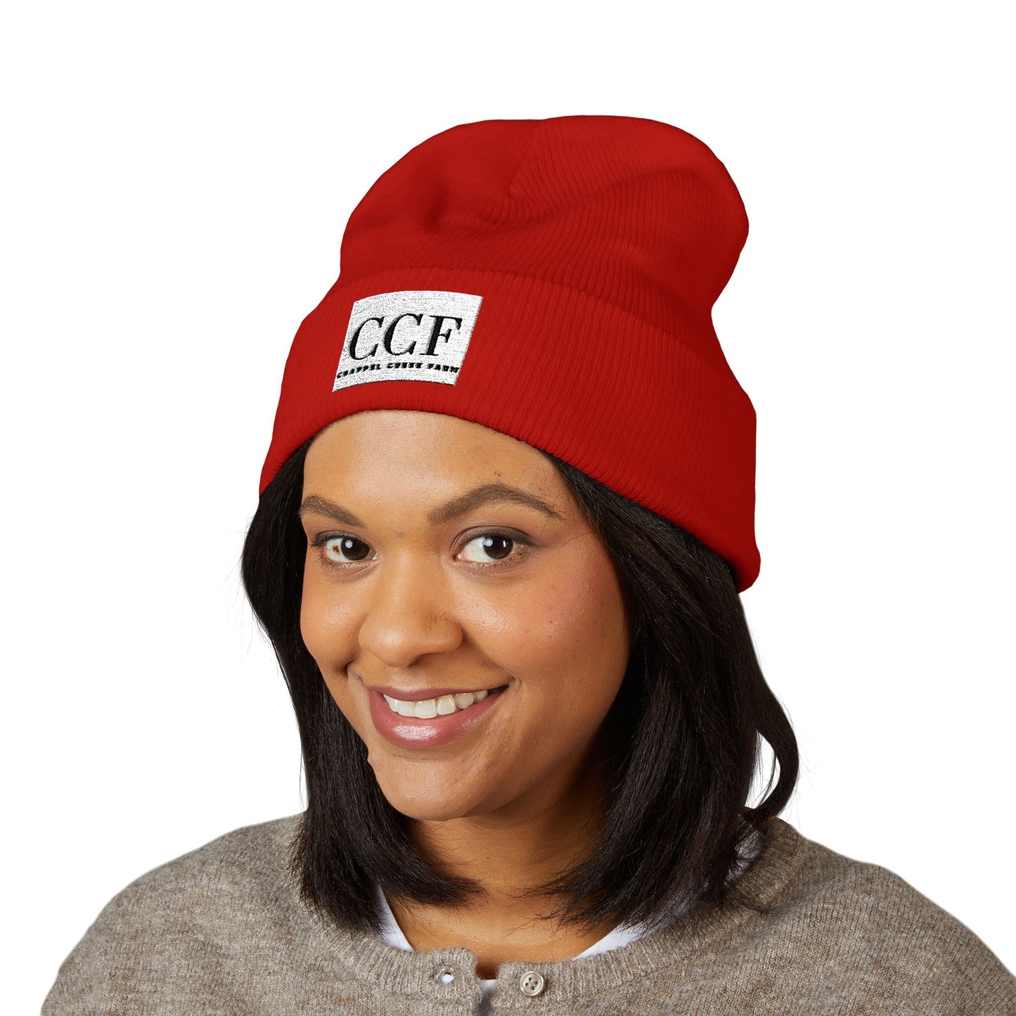 Cozy Farm Winter Beanie — Classic Cuffed Embroidered Hat - Chappel Creek Farm