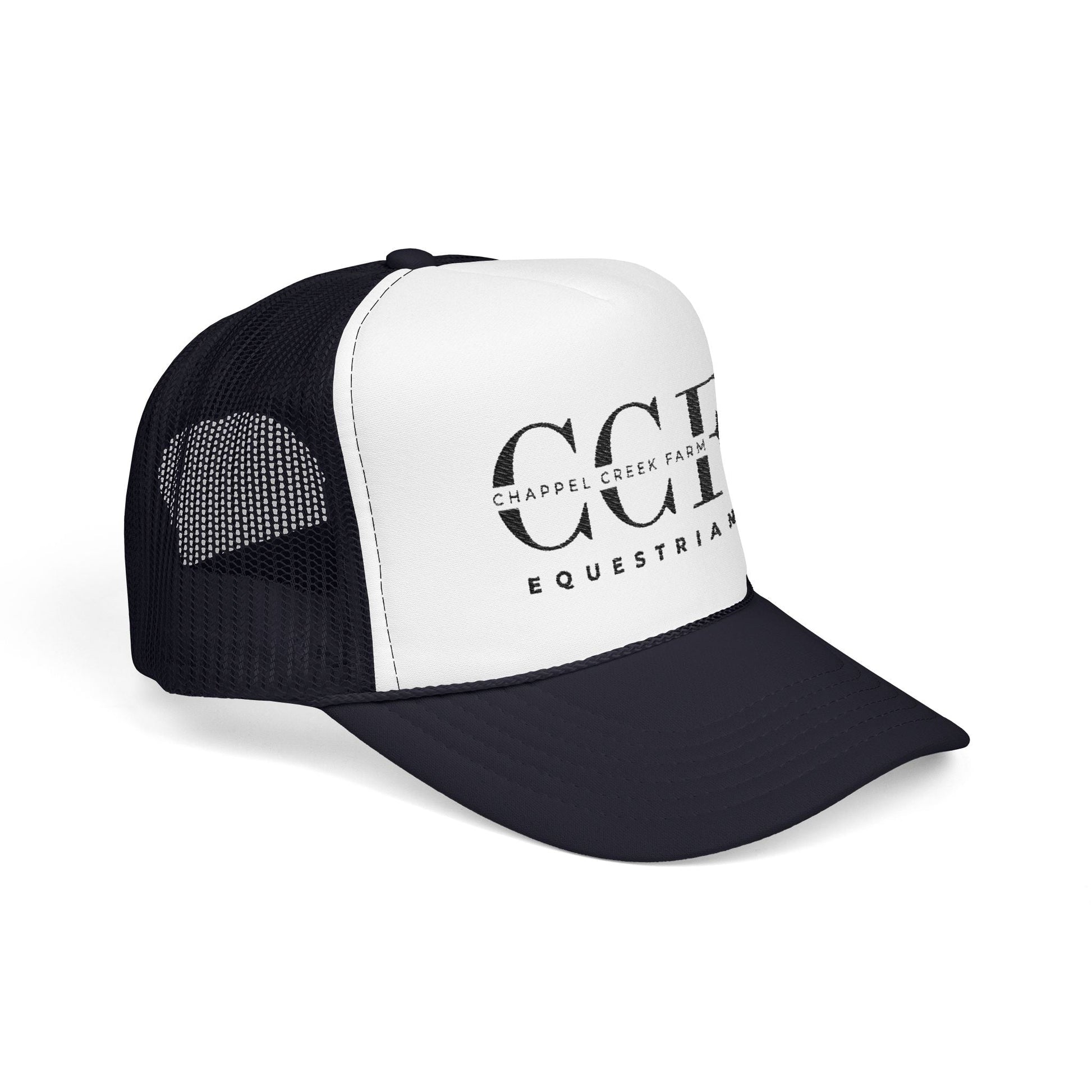 Trucker Hat — Distressed Circle Logo Foam Trucker Cap - Chappel Creek Farm