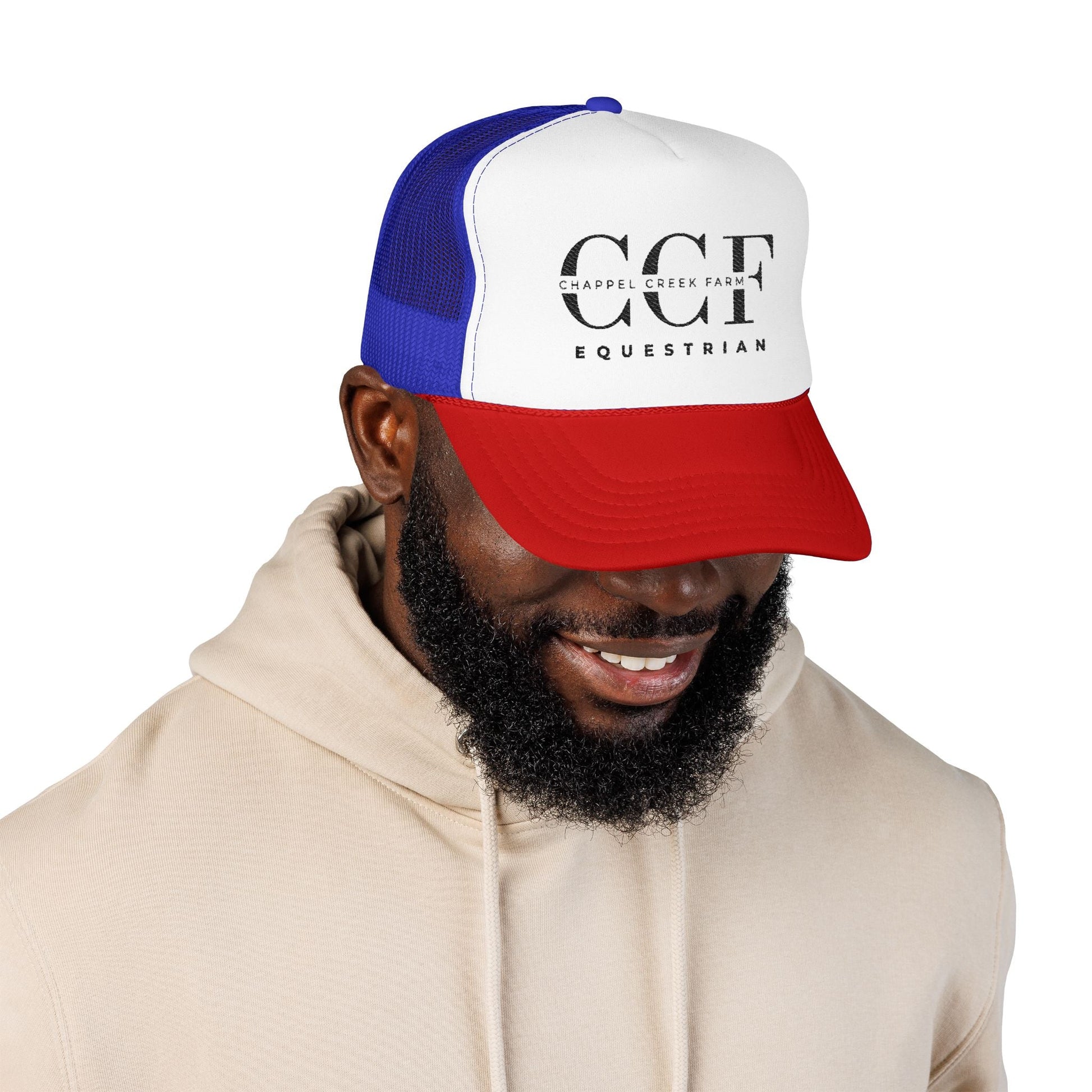 Trucker Hat — Distressed Circle Logo Foam Trucker Cap - Chappel Creek Farm